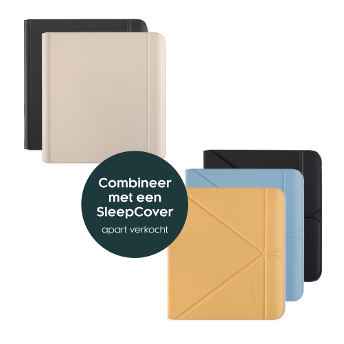 Kobo Libra Colour SleepCovers en Kobo Libra Colour Stylus Cases, afzonderlijk verkrijgbaar.
