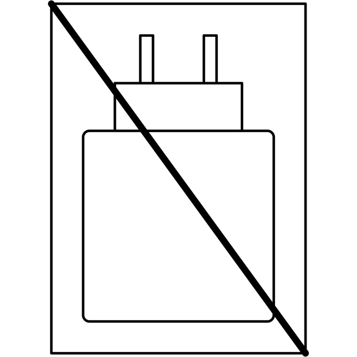 Stroomadapter niet inbegrepen.