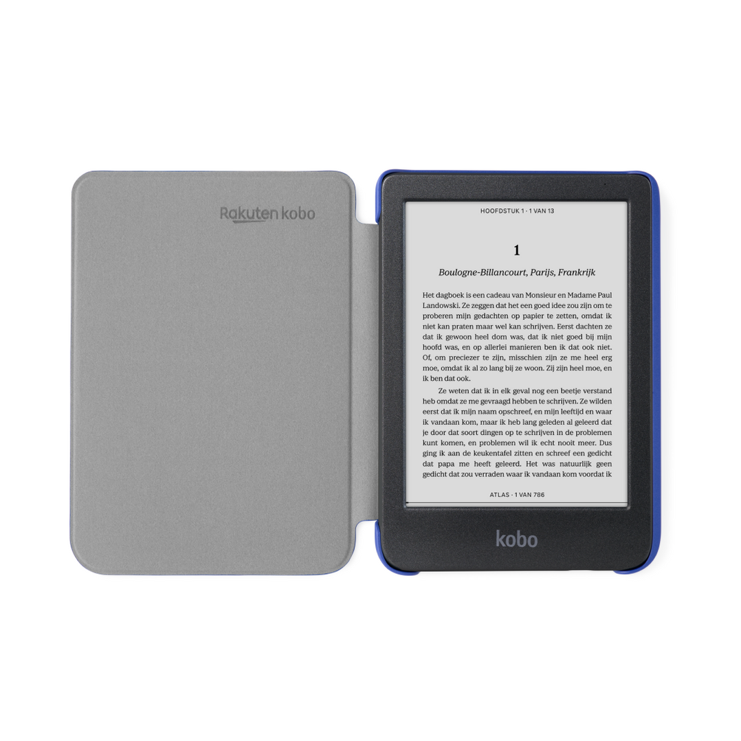 Kobo Clara Colour/BW Basic SleepCover hoes Blauw Rakuten Kobo eReader Store Nederland